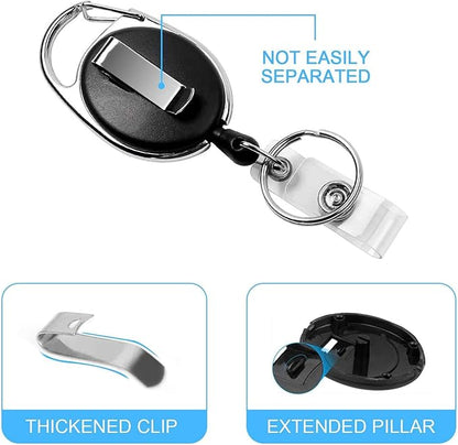 Teskyer Badge Reel, 20 Pack Retractable Badge Holders - Image 7