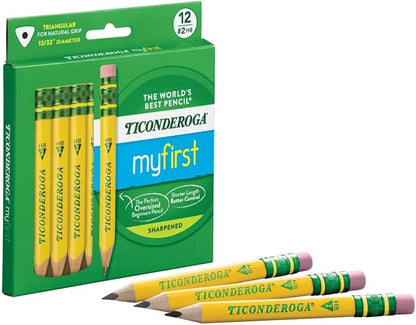 Ticonderoga My First Half-Size Wooden Pencils, Large Triangle-Barrel - Image 4