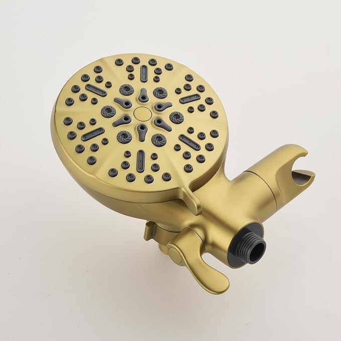 2 Handle Shower Faucet Shower System Complete 2 in 1 Shower Combo Set with Handheld Showerhead Shower Trim Kit Wall Mounted Shower Fixtures Brushed Gold - Image 9