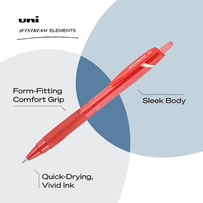 uniball Jetstream Elements Ballpoint Pens, Medium Point, 6 Pack - Image 6
