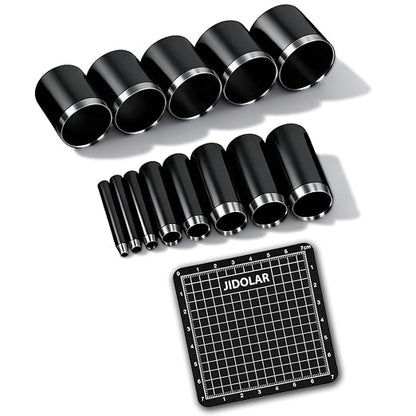Leather Circle Cutter Tool Set, 13 Pieces Small Circle Punch Tools by Unknown