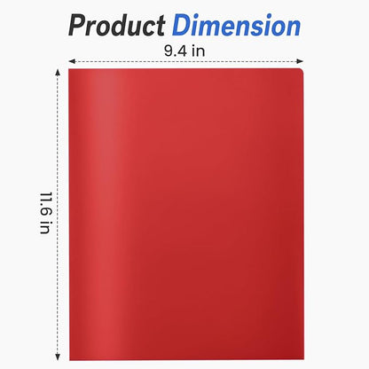 Sooez 7 Pack Folders with Pockets, 2 Pocket Folders with Extra Labels, Plastic - Image 5