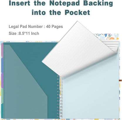 Hongri Clipboard Folio with Refillable Lined Notepad, 8.5 x 11 Folders with - Image 5