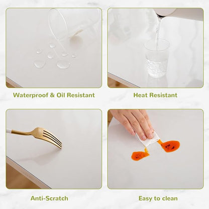 44 x 78 Inch Clear Table Cover Protector, 1.5mm Plastic Table Cover, Waterproof - Image 4