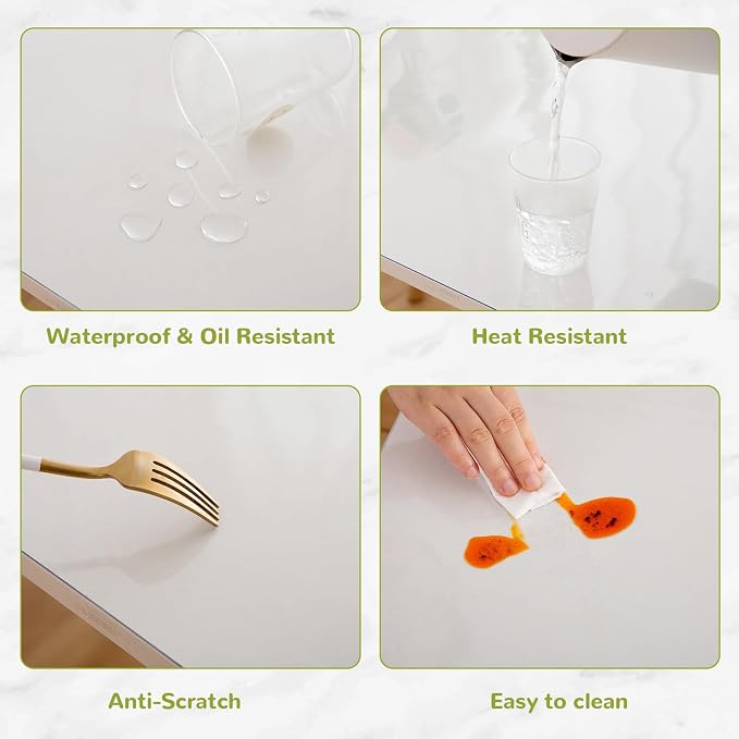 48 x 120 Inch Clear Table Cover Protector, 1.5mm Plastic Table Cover, - Image 4