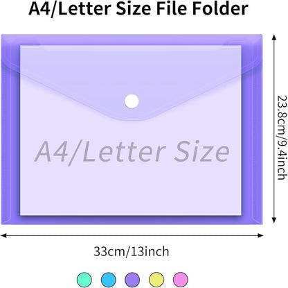 EOOUT 5pcs Plastic Envelopes, Plastic Folders - Image 2