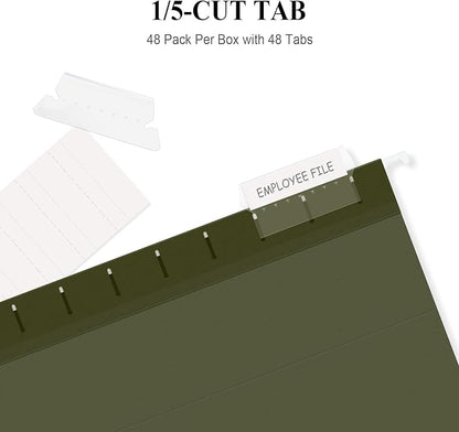 ViVin Hanging File Folders, 1/5-Cut Adjustable Tabs - Image 3