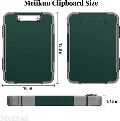 Meiikun Clipboard with Storage, Rugged Shockproof Protective, Internal Pen - Image 2