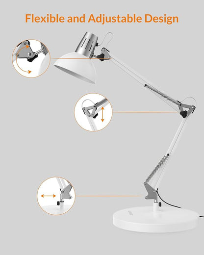 LEPOWER Metal Desk Lamp, Adjustable Goose Neck Architect Table Lamp - Image 7