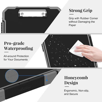 Meiikun Clipboard with Storage, Rugged Shockproof Protective, Internal Pen - Image 6
