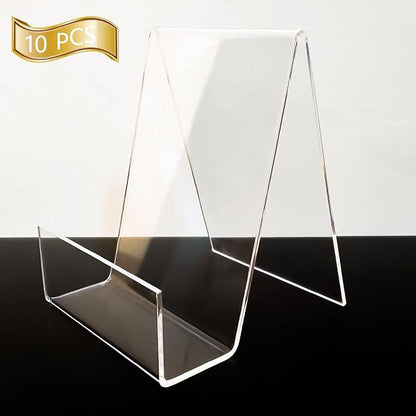 10PCS 4" x 3" Acrylic Book Display Stand Clear Easel - Image 7