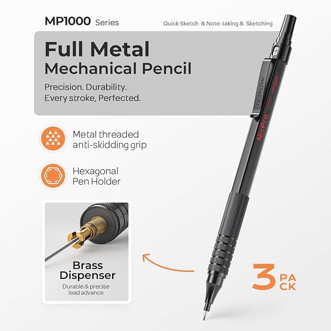 Nicpro 0.9 Metal Mechanical Pencil Set - Image 2