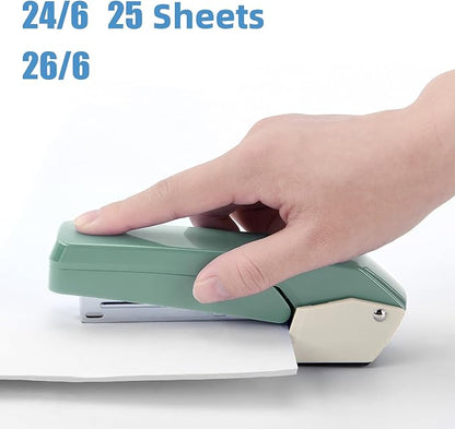Deli/EZWORK Swing-Arm Swivel Stapler, 25 Sheets Capacity, 360 Degree Rotate - Image 4