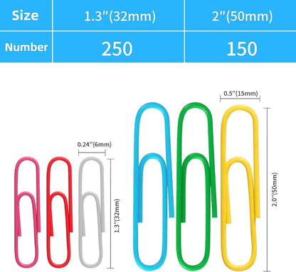 Paper Clips, Rust Proof, Jumbo & Small Paperclips, Storage Box Included - Image 3