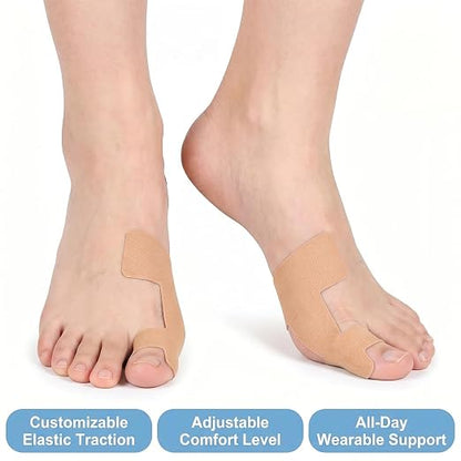 60PCS Pre‑Cut Bunion Corrector Kinesiology Tape– Elastic, Breathable & - Image 2