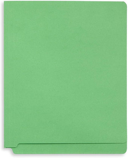 100 Green End Tab Fastener File Folders - Image 4