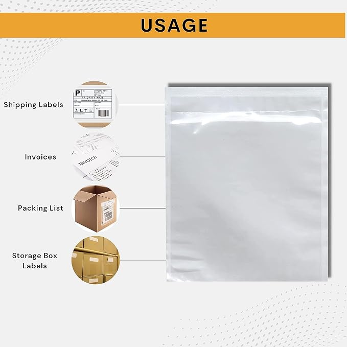 2000 Pack 6"x10" Shipping Label Sleeves – Clear Self-Adhesive Packing Slip - Image 7