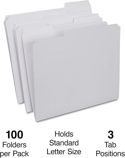 Staples File Folder, Letter Size, Reinforced 3‑Tab Design - Image 2