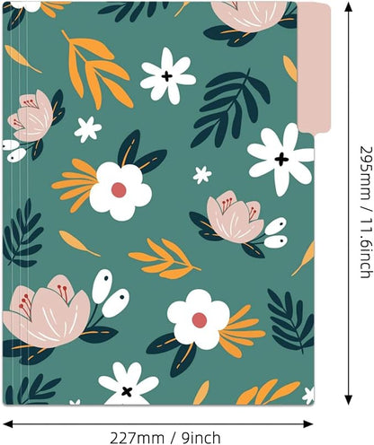 EOOUT 18 Pack Decorative File Folders Floral Folders Cute File Folder, Letter - Image 2