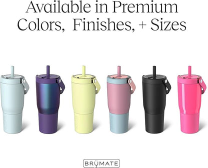 BrüMate Resa 25oz 100% Leakproof Travel Tumbler with Handle & Straw | Flexible SoftSip Straw | Silicone Sleeve for Durability | Stainless Steel | Cup Holder & Travel Friendly Water Bottle | (Mocha) - Image 3