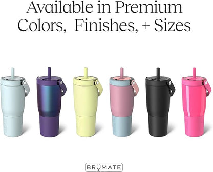 BrüMate Resa 25oz 100% Leakproof Travel Tumbler w/Handle & Straw | Flexible SoftSip Straw | Silicone Sleeve for Durability | Stainless Steel | Cup Holder & Travel Friendly Water Bottle (Rose Taupe) - Image 3