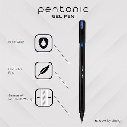 Pentonic Gel Pens, 36 Assorted Colors, Medium & Fine Point, Smooth Writing - Image 2