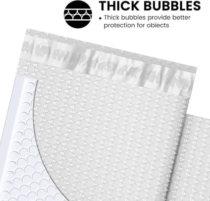 Fuxury Bubble Mailer 6x10" 100 Pack White Bubble Mailers Usable Size 6x9" Self - Image 5