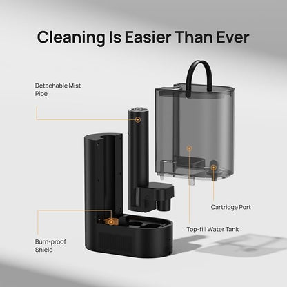 DREO 6L Humidifiers for Bedroom, Smart Warm & Cool Mist for Large Room, 60Hr Quiet Runtime for Baby, Plant, Humidity Sensor, Indicator Light, 12H Timer, Google/Alexa, Black - Image 7