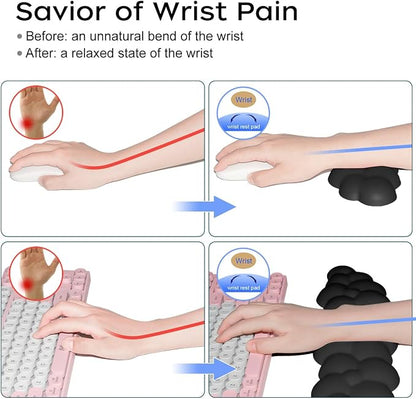 JIKIOU Upgrade Leather Cloud Keyboard Wrist Rest, Cloud Wrist Rest - Image 6