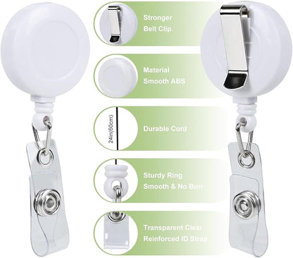 White Vertical ID Badge Holders - Image 2