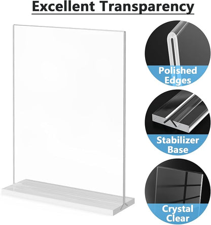 MaxGear Acrylic Sign Holder 8.5 x 11 Double Sided Display Stand, 18 Pack | - Image 4