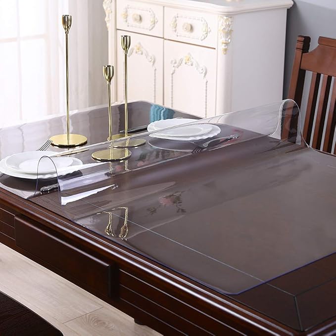 PVC Plastic Desk Protector Clear Desk Mat Waterproof Table Pad - Image 7