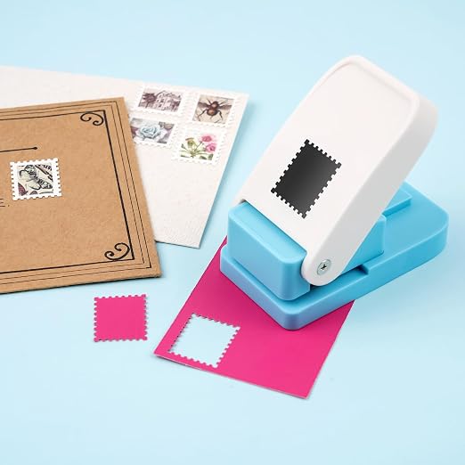 2 Pcs Stamp Punches, Rectangular Embossed Edge Postage Stamps Shape Paper Punch - Image 4