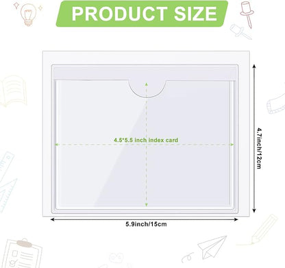 30 Pack Self-Adhesive Index Card Pockets - Image 2
