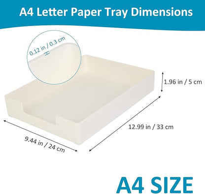 Paper Tray, Desk Tray Organizer, Plastic A4 Letter-Size Printer Paper Holder - Image 2