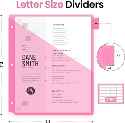 Taja 96 Count Dividers for 3 Ring Binder - Image 2