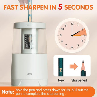 Deli Electric Pencil Sharpener, Automatic Pencil Sharpeners - Image 2