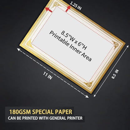 SUNEE 75pcs Certificate Kit, Includes 25pcs Black Certificate Holders & 25pcs - Image 4