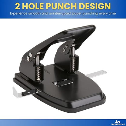 1InTheOffice 2 Hole Punch, Paper Puncher, Low Force Required, Jam Resistant - Image 5
