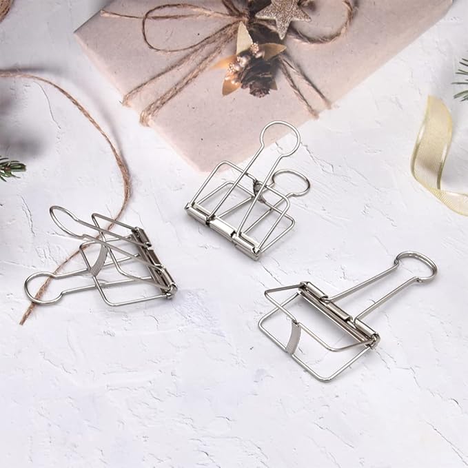 Extra Large Binder Clips 2 Inch, Big Paper Clamps Silver - Image 2