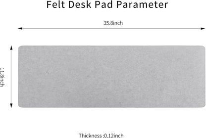 DawnTrees Felt Desk Pad, Keyboard Mat, Large Felt Mouse Pad, Computer Desk Mat - Image 4