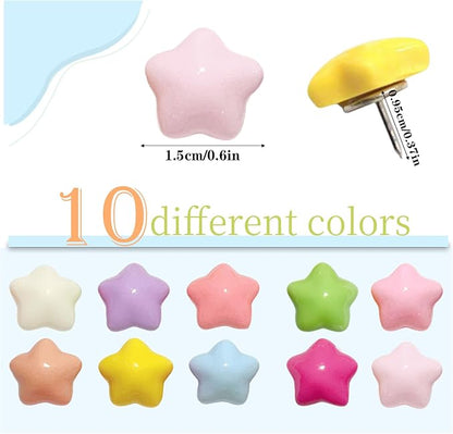 50 Pcs Star Push Pins, Cute Push Pins, Decorative Thumbtack - Image 3