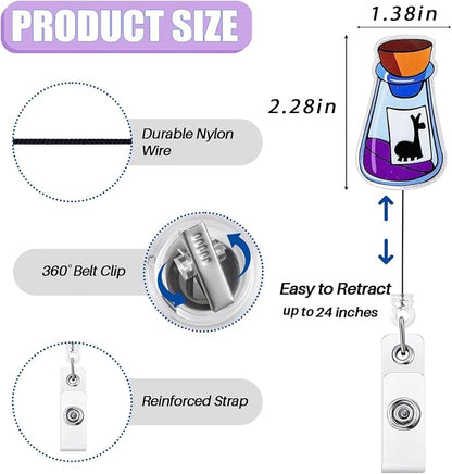 Funny Llama Potion Badge Reel Retractable - Image 2