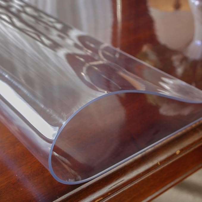 OstepDecor 36 x 60 Inch Clear Table Cover Protector, 2mm Thick Clear Plastic - Image 9