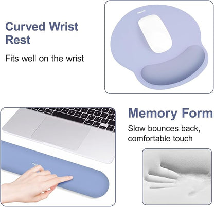 MOSISO Wrist Rest Support for Mouse Pad&Keyboard Set, Circle Curved Ergonomic - Image 4