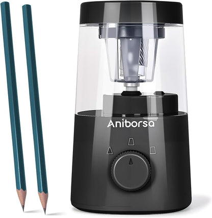 Electric Pencil Sharpener, Helical Blade Automatic Pencil Sharpener, by Aniborsa