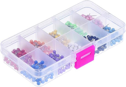 Outus 500 Pieces Map Push Pins Map Tacks Plastic Round Head Tacks - Image 7
