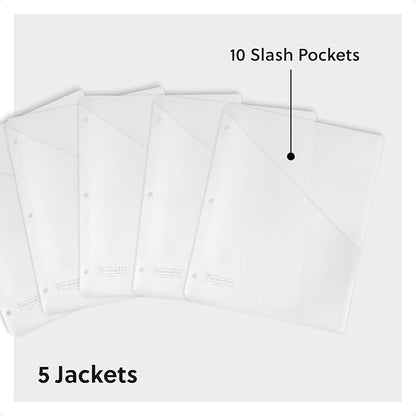 Smead Organized Up Poly Translucent Slash File Jacket, Three-Hole Punched - Image 2