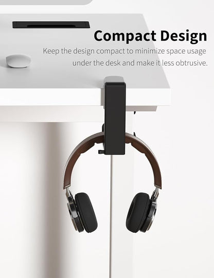 Headphone Hook Under Desk Holder 360-Degree Adjustable Rotation, easy spring - Image 5