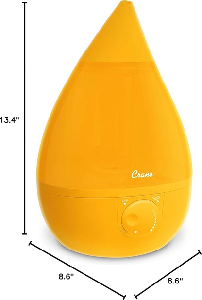 Crane Ultrasonic Cool Mist Humidifier for Bedroom, Baby Nursery, Kids Room, Plants, or Office, Large 1 Gallon Tank, Filter Optional, Orange - Image 10